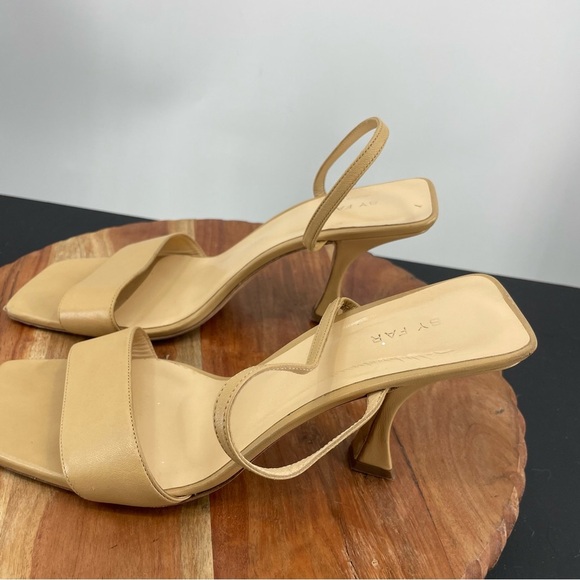 BY FAR Nayla heel Sandals Nude - Size 11 (EU 41) square toe strappy - Picture 3 of 8